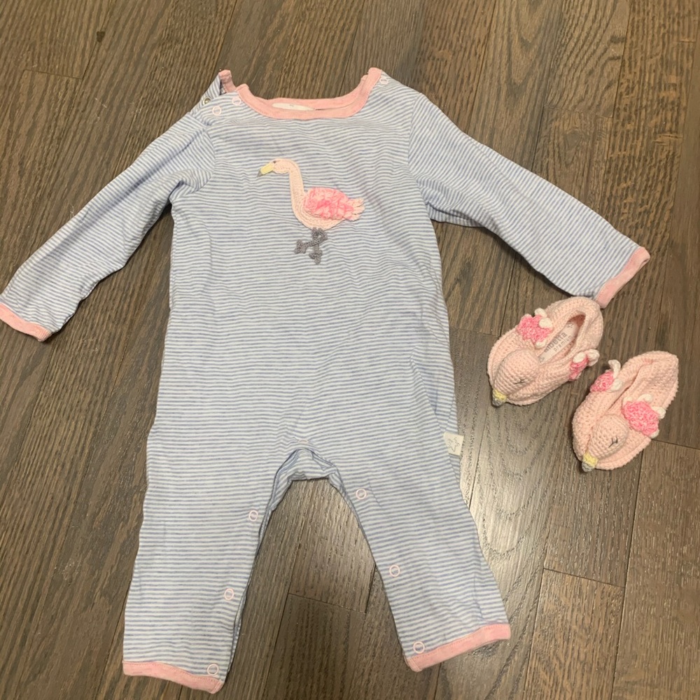 Albetta Premium baby coverall + slippers